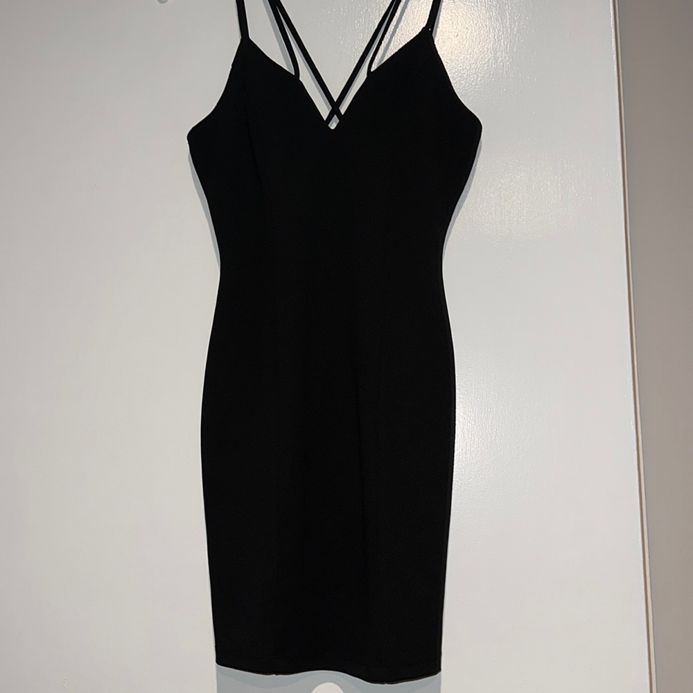 Black Dress with Criss Cross Back